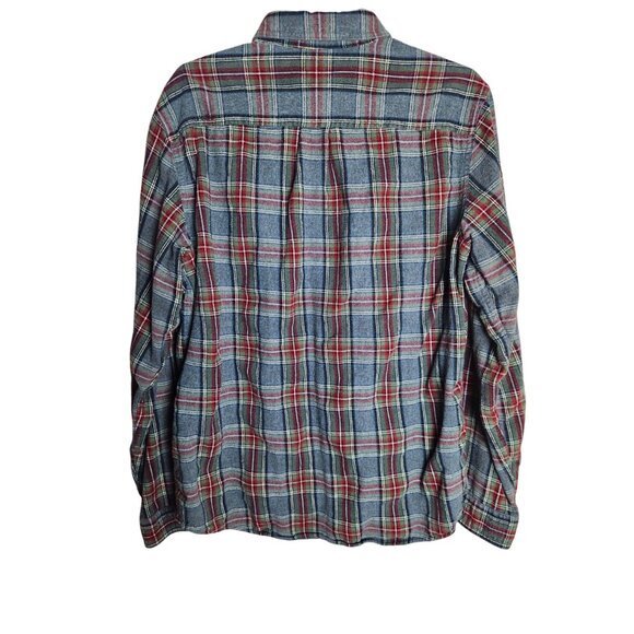 LL Bean Shirt Mens Scotch Plaid Flannel Button Multicolor Traditional Fit Size M - Picture 2 of 4